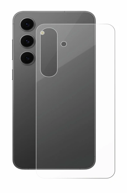 Immagine del dispositivo Samsung Galaxy S24 FE (Posteriore) con un'ampia varietà di protezioni per lo schermo.