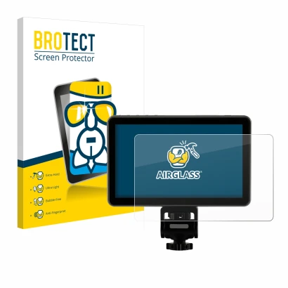 Parte frontale di una confezione del prodotto con il logo del marchio BROTECT. Accanto è raffigurato il dispositivo Rollei Vil