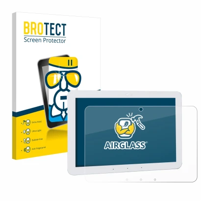 Parte frontale di una confezione del prodotto con il logo del marchio BROTECT. Accanto è raffigurato il dispositivo Amazon Ech