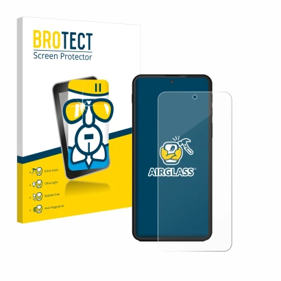 Parte frontale di una confezione del prodotto con il logo del marchio BROTECT. Accanto è raffigurato il dispositivo Shiftphone