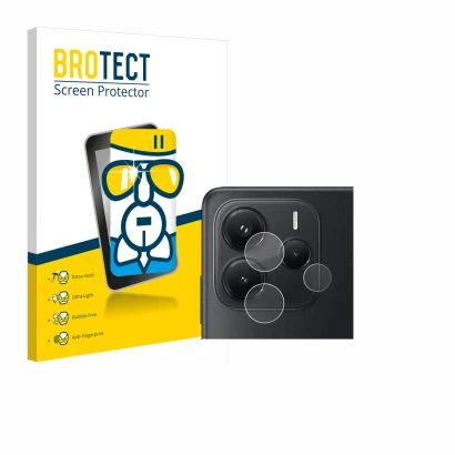 Parte frontale di una confezione del prodotto con il logo del marchio BROTECT. Accanto è raffigurato il dispositivo Xiaomi Red