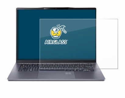 Immagine del dispositivo Acer Swift Go 14 AI con un'ampia varietà di protezioni per lo schermo.