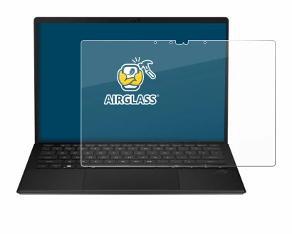 Immagine del dispositivo ASUS ROG Flow Z13 2025 con un'ampia varietà di protezioni per lo schermo.