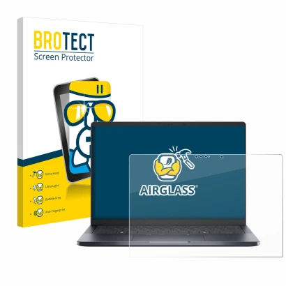 Parte frontale di una confezione del prodotto con il logo del marchio BROTECT. Accanto è raffigurato il dispositivo Dell Pro 1