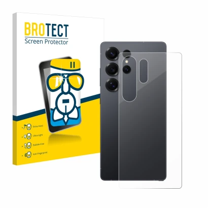 Parte frontale di una confezione del prodotto con il logo del marchio BROTECT. Accanto è raffigurato il dispositivo Samsung Ga