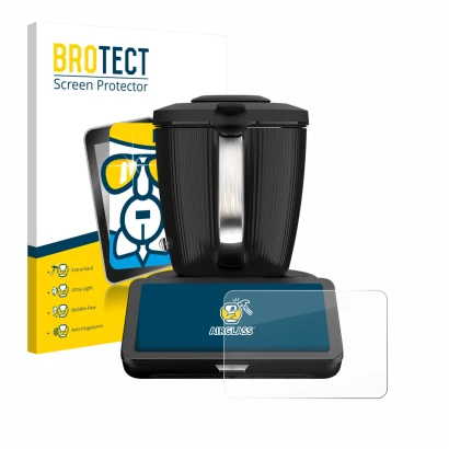 Parte frontale di una confezione del prodotto con il logo del marchio BROTECT. Accanto è raffigurato il dispositivo Vorwerk Th