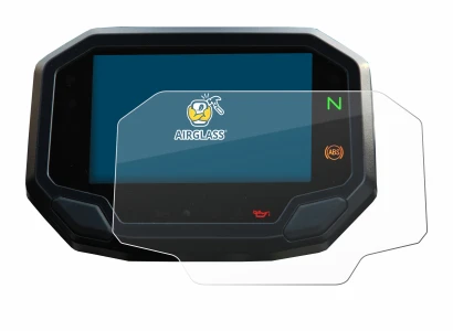 Immagine del dispositivo Kawasaki Versys 650 2022+ con un'ampia varietà di protezioni per lo schermo.