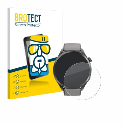 Parte frontale di una confezione del prodotto con il logo del marchio BROTECT. Accanto è raffigurato il dispositivo Hama Smart