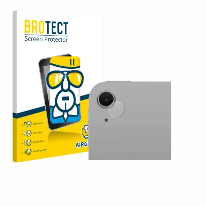 Parte frontale di una confezione del prodotto con il logo del marchio BROTECT. Accanto è raffigurato il dispositivo Apple iPad