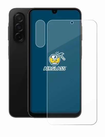 Immagine del dispositivo Samsung Galaxy A26 5G (Fronte+Fotocamera) con un'ampia varietà di protezioni per lo schermo.