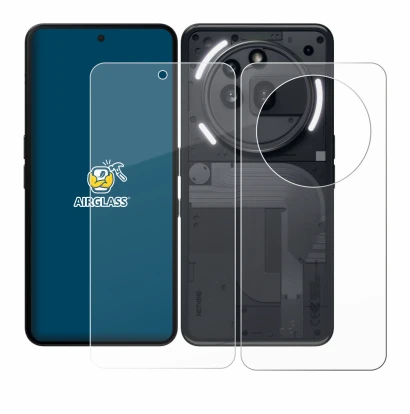 Immagine del dispositivo Nothing Phone (3a) Pro (Fronte+Retro) con un'ampia varietà di protezioni per lo schermo.