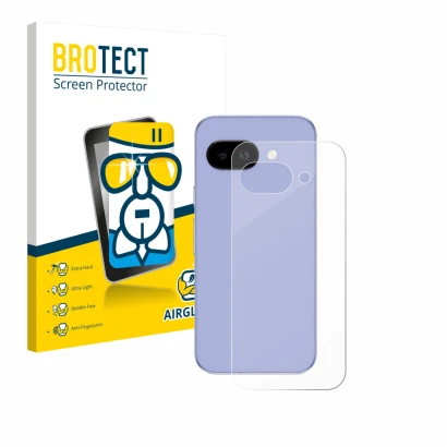 Parte frontale di una confezione del prodotto con il logo del marchio BROTECT. Accanto è raffigurato il dispositivo Google Pix