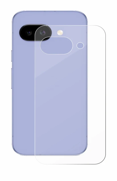 Immagine del dispositivo Google Pixel 9a (Posteriore) con un'ampia varietà di protezioni per lo schermo.