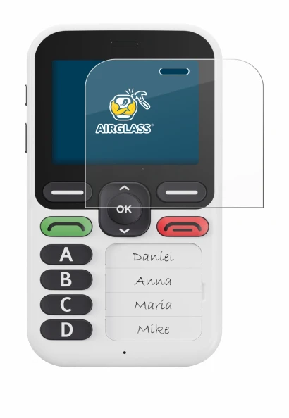 Immagine del dispositivo Doro Leva X10 con un'ampia varietà di protezioni per lo schermo.