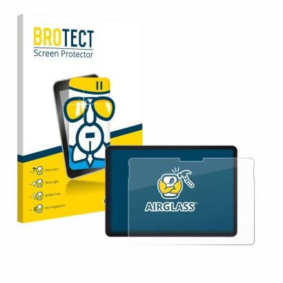 Parte frontale di una confezione del prodotto con il logo del marchio BROTECT. Accanto è raffigurato il dispositivo Microsoft 