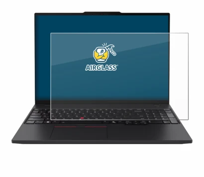 Immagine del dispositivo Lenovo ThinkPad P16s Gen 4 con un'ampia varietà di protezioni per lo schermo.