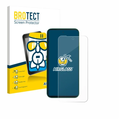 Parte frontale di una confezione del prodotto con il logo del marchio BROTECT. Accanto è raffigurato il dispositivo Fairphone 