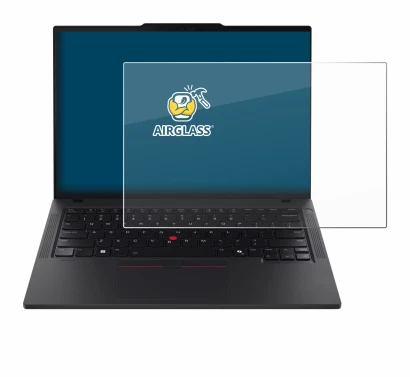 Immagine del dispositivo Lenovo ThinkPad T14 Gen 6 con un'ampia varietà di protezioni per lo schermo.