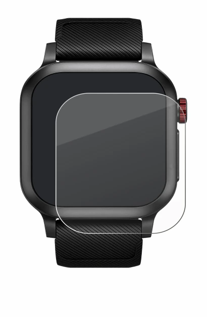 Immagine del dispositivo Haylou Iron Neo 1.95" con un'ampia varietà di protezioni per lo schermo.