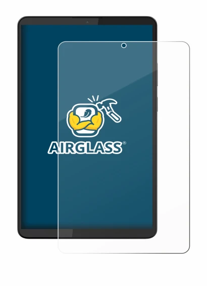 Immagine del dispositivo Lenovo Tab One 8.7" con un'ampia varietà di protezioni per lo schermo.