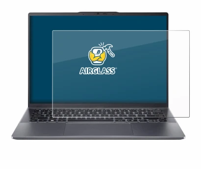 Immagine del dispositivo Acer Swift Go 14 OLED con un'ampia varietà di protezioni per lo schermo.