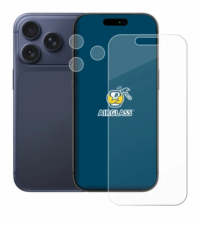 Immagine del dispositivo Apple iPhone 17 Pro (Fronte+Fotocamera) con un'ampia varietà di protezioni per lo schermo.