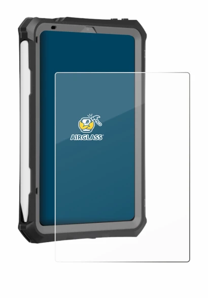 Immagine del dispositivo Apple iPad Mini 7 2024 (case-friendly) con un'ampia varietà di protezioni per lo schermo.