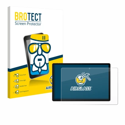 Parte frontale di una confezione del prodotto con il logo del marchio BROTECT. Accanto è raffigurato il dispositivo Doogee U13