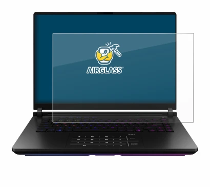 Immagine del dispositivo ASUS ROG Strix SCAR 18 2025 con un'ampia varietà di protezioni per lo schermo.