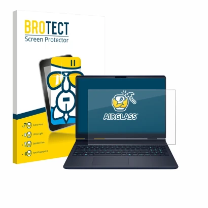 Parte frontale di una confezione del prodotto con il logo del marchio BROTECT. Accanto è raffigurato il dispositivo Dell Alien