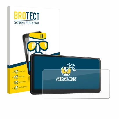 Parte frontale di una confezione del prodotto con il logo del marchio BROTECT. Accanto è raffigurato il dispositivo CarpodGo T