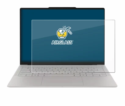 Immagine del dispositivo Lenovo Yoga Slim 7i Ultra Gen 11 Aura Edition 14" con un'ampia varietà di protezioni per lo schermo.