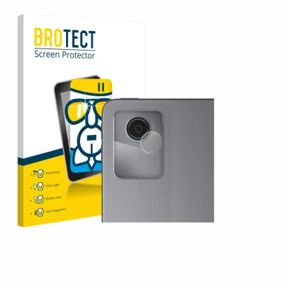 Parte frontale di una confezione del prodotto con il logo del marchio BROTECT. Accanto è raffigurato il dispositivo Lenovo Tab