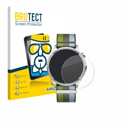 Parte frontale di una confezione del prodotto con il logo del marchio BROTECT. Accanto è raffigurato il dispositivo Oppo Watch