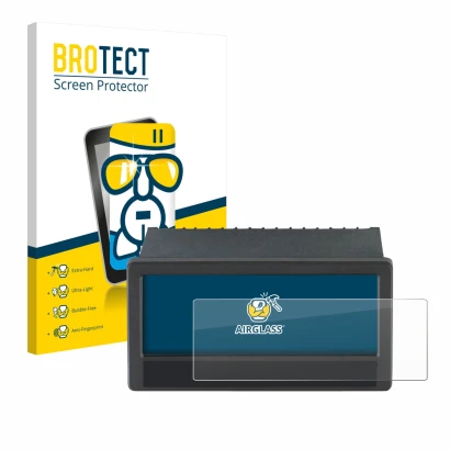 Parte frontale di una confezione del prodotto con il logo del marchio BROTECT. Accanto è raffigurato il dispositivo ifm DX2055