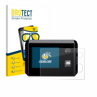 Parte frontale di una confezione del prodotto con il logo del marchio BROTECT. Accanto è raffigurato il dispositivo SkyRC MC50