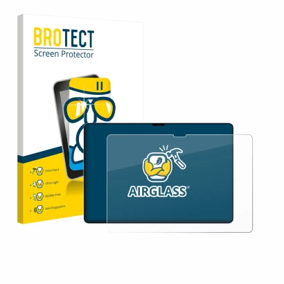 Parte frontale di una confezione del prodotto con il logo del marchio BROTECT. Accanto è raffigurato il dispositivo Xiaomi Pad