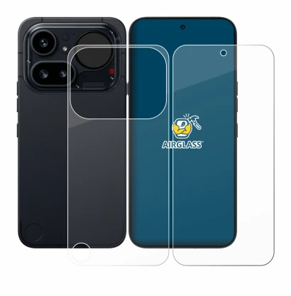 Immagine del dispositivo Nothing Phone (4a) Pro (Fronte+Retro) con un'ampia varietà di protezioni per lo schermo.