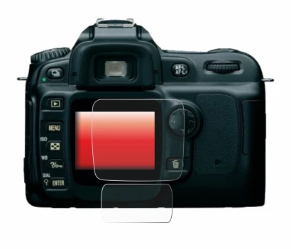 Immagine del dispositivo Nikon D50 con un'ampia varietà di protezioni per lo schermo.