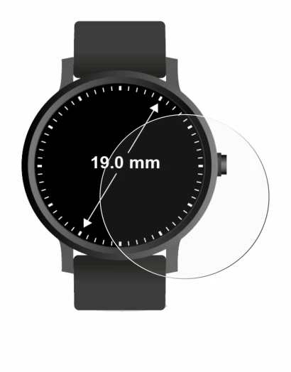 Immagine del dispositivo Orologi (Circolare, ø: 19 mm) con un'ampia varietà di protezioni per lo schermo.
