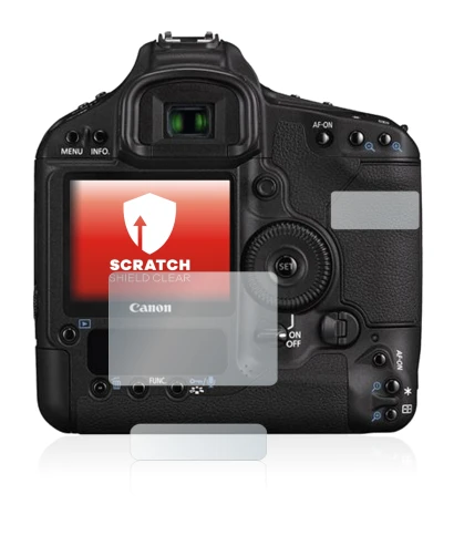 Immagine del dispositivo Canon EOS 1D Mark III con un'ampia varietà di protezioni per lo schermo.