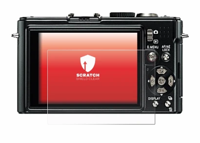 Immagine del dispositivo Leica D-Lux 4 con un'ampia varietà di protezioni per lo schermo.