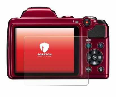 Immagine del dispositivo Nikon Coolpix L120 con un'ampia varietà di protezioni per lo schermo.