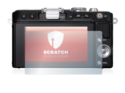 Immagine del dispositivo Olympus PEN E-PL3 con un'ampia varietà di protezioni per lo schermo.
