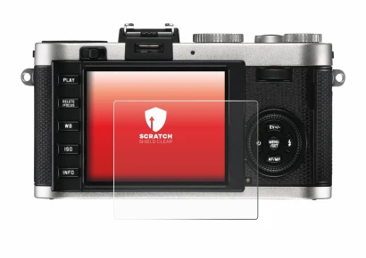 Immagine del dispositivo Leica X2 con un'ampia varietà di protezioni per lo schermo.