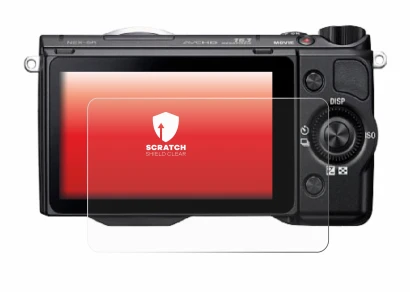 Immagine del dispositivo Sony Alpha NEX-5R con un'ampia varietà di protezioni per lo schermo.