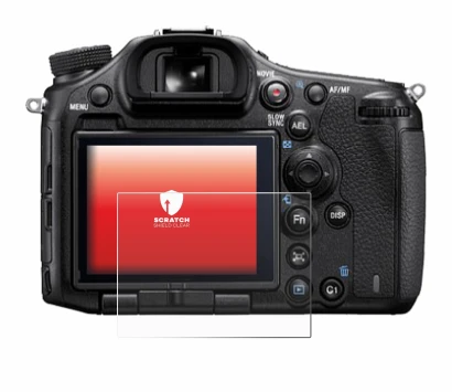 Immagine del dispositivo Sony Alpha 99 con un'ampia varietà di protezioni per lo schermo.