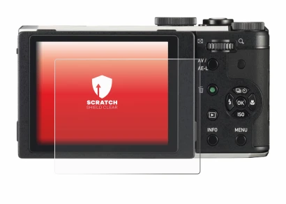 Immagine del dispositivo Pentax MX-1 con un'ampia varietà di protezioni per lo schermo.