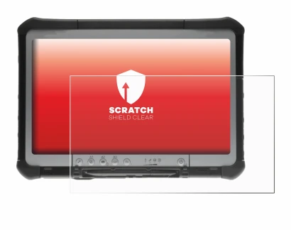 Immagine del dispositivo Panasonic Toughbook CF-D1 con un'ampia varietà di protezioni per lo schermo.