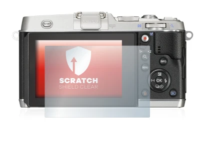 Immagine del dispositivo Olympus PEN E-P5 con un'ampia varietà di protezioni per lo schermo.